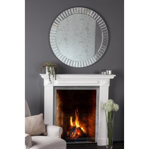 Laura Ashley Capri Large Bevelled Round Mirror 100cm