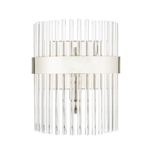 Laura Ashley Alexa Wall Light Glass and Polished Nickel