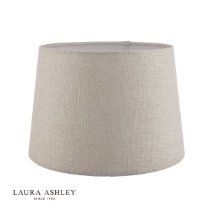 Laura Ashley Bacall Linen Empire Drum Shade Silver 20cm/8 inch