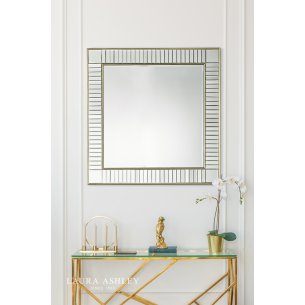 Laura Ashley Clemence Square Mirror Gold Leaf 90cm