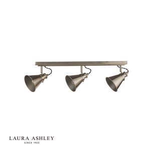 Laura Ashley Rufus 3 Light Bar Spotlight Industrial Nickel