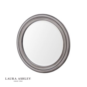Laura Ashley Tate Mirror Distressed Wood 60cm