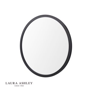 Laura Ashley Harrington Mirror Matt Black 60cm