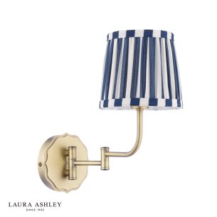 Laura Ashley Denwick Wall Light Matt Antique Brass With Shade