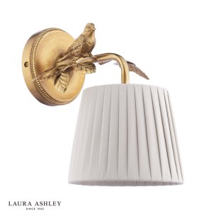 Laura Ashley Egelton Wall Light Aged Brass With Shade