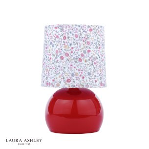 Laura Ashley Knowlton Table Lamp Pink Ceramic With Shade