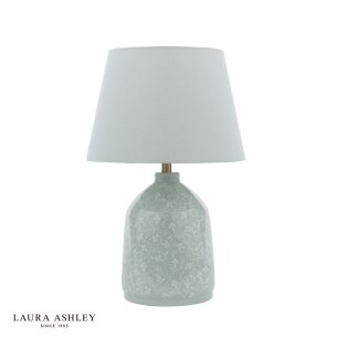Laura Ashley Campion Table Lamp Blue Ceramic With Shade