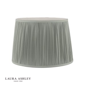 Laura Ashley Hemsley Green 100% Silk Tapered Drum Shade 30cm/12 inch
