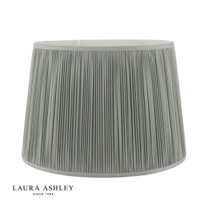 Laura Ashley Hemsley Green 100% Silk Tapered Drum Shade 40cm/16 inch