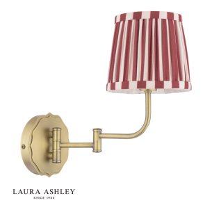 Laura Ashley Denwick Wall Light Matt Antique Brass With Shade