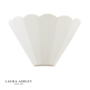 Laura Ashley Scallop Wall Washer White Ceramic