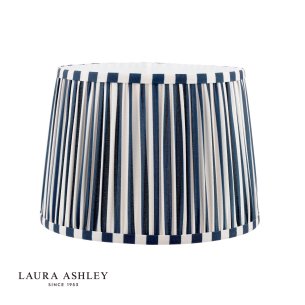 Laura Ashley Denwick Blue Cotton Tapered Drum Shade 30cm/12 inch