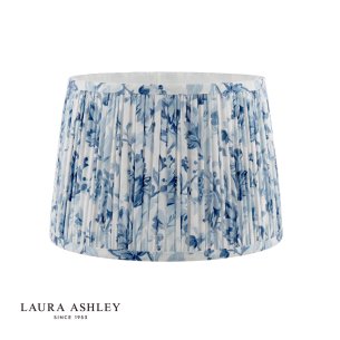 Laura Ashley Adwick Trail Blue Cotton Tapered Drum Shade 30cm/12 inch