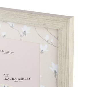 Laura Ashley Magnolia Photo Frame Matt White and Grey
