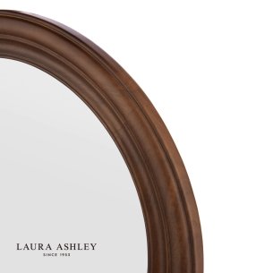 Laura Ashley Tate Mirror Dark Wood 60cm