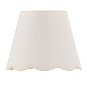Lupo Ivory Linen Scalloped Shade 23cm