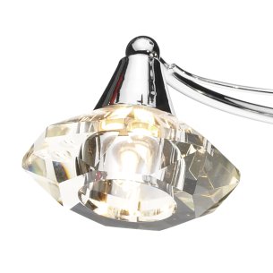 Luther 4 Light Semi-Flush Polished Chrome and Crystal