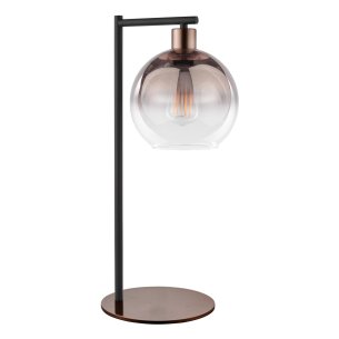 Lycia Table Lamp Satin Bronze and Bronze Ombre Glass