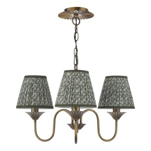 Lydian 3 Light Pendant Antique Bronze With Shade