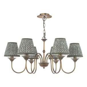 Lydian 6 Light Pendant Antique Bronze With Shade