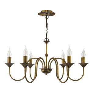 Lydian 6 Light Pendant Antique Bronze Fitting Only