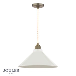 Joules Lynton Pendant Satin Bronze and Cream Ceramic