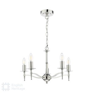 Marble Hill 5 Light Armed Pendant Polished Nickel Fitting Only