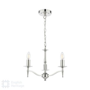 Marble Hill 3 Light Armed Pendant Polished Nickel Fitting Only