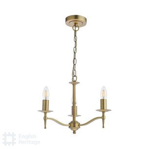 Marble Hill 3 Light Armed Pendant Aged Brass Fitting Only