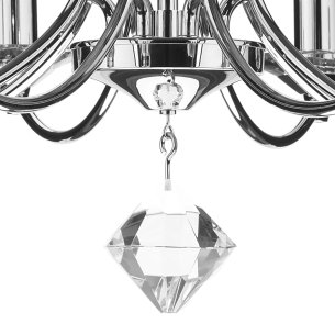 Medusa 8 Light Armed Pendant Polished Chrome and Crystal Fitting Only