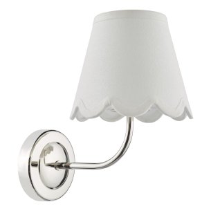 Navarro Rechargeable Wall Light Polished Nickel With Shade LED