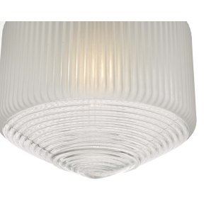 Nisha Pendant Polished Chrome and White Frosted Glass