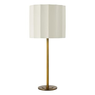 Noura Table Lamp Antique Bronze and Ivory With Shade