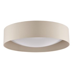 Nysa 3 Light Flush Taupe Faux Silk and Opal Frosted Acrylic Diffuser