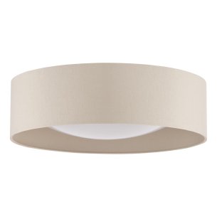 Nysa 2 Light Flush Taupe Faux Silk and Opal Frosted Acrylic Diffuser