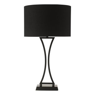 Oporto Table Lamp Matt Black With Shade