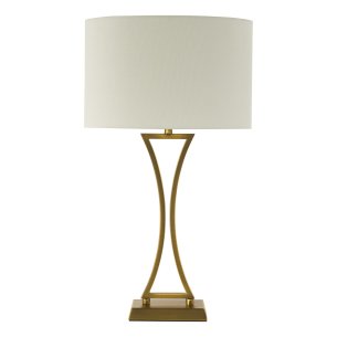 Oporto Table Lamp Aged Brass With Shade