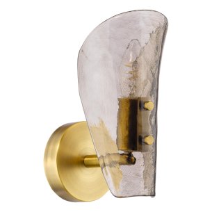 Ordelle Adjustable Wall Light Antique Bronze and Tea Smoked Glass