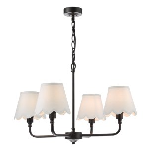 Padme 4 Light Pendant Matt Black Fitting Only