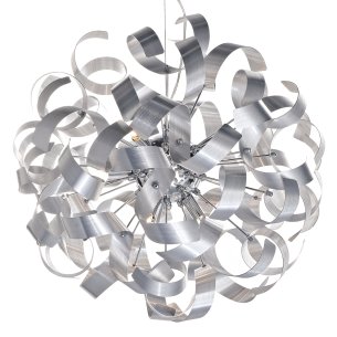 Rawley 9 Light Pendant Brushed Aluminium