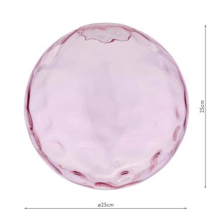 Ripple Easy Fit Pendant Pink Glass