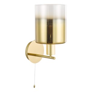 Savannah Wall Light Satin Gold and Gold Ombre Glass