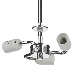 3 Light Suspension Polished Chrome Fitting Only