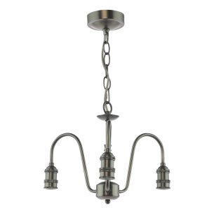 3 Light Suspension Antique Chrome Fitting Only