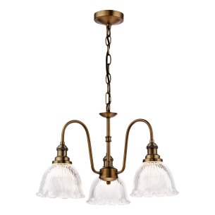 3 Light E14 Armed Suspension Antique Bronze