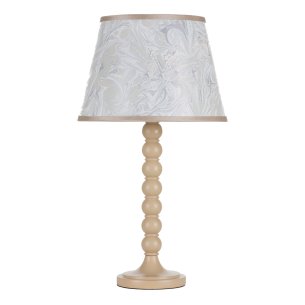 Spool Table Lamp Cream With Shade