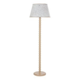 Spool Floor Lamp Cream With Shade