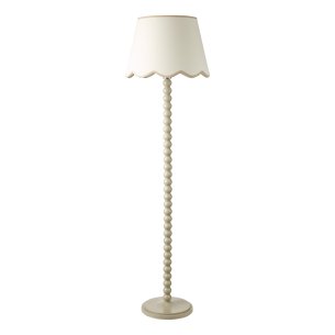 Spool Floor Lamp Taupe With Shade