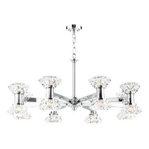 Tiana 16 Light Armed Pendant Polished Chrome