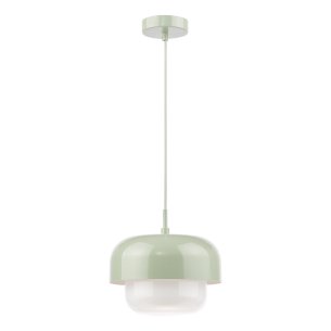 Topanga Pendant Green and Opal Glass